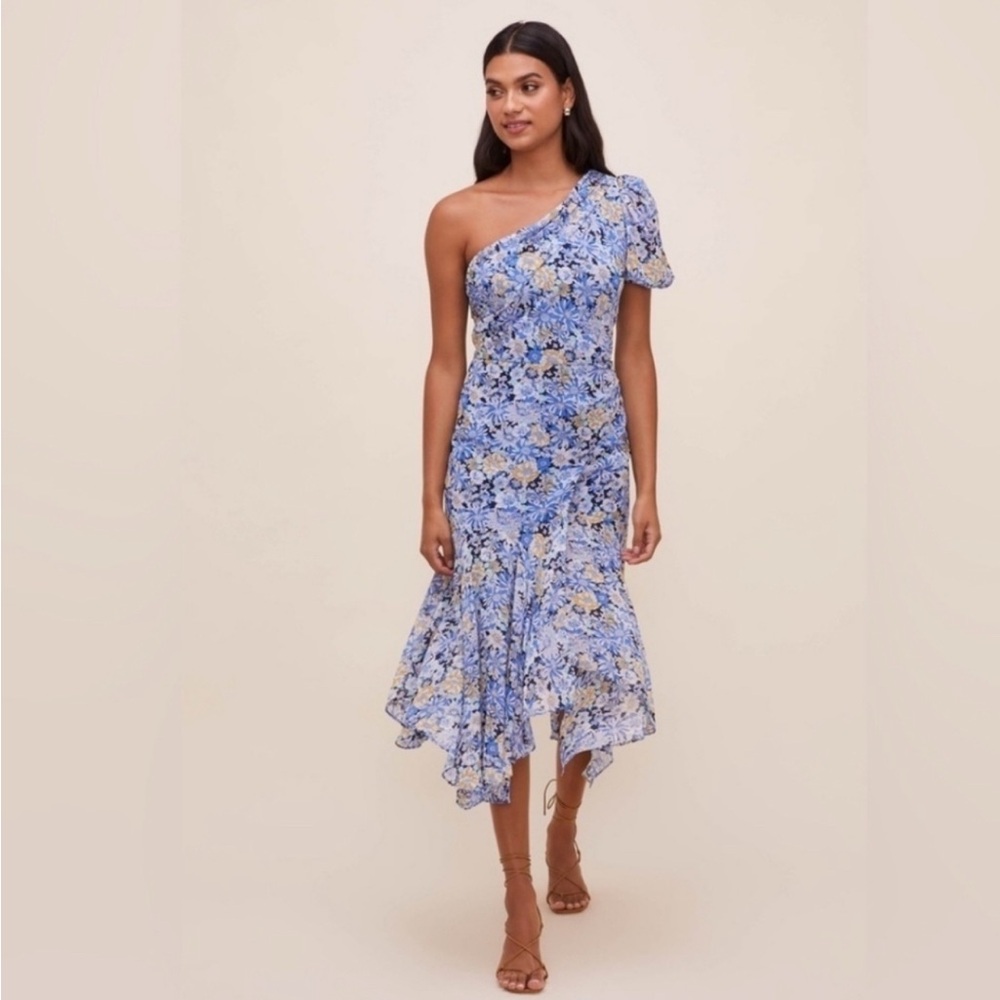 ASTR The Label Santorini Blue Floral Dress - S